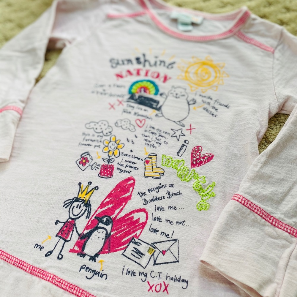 Naartjie kids Long Sleeve doodle art T Shirt (18-24 m…